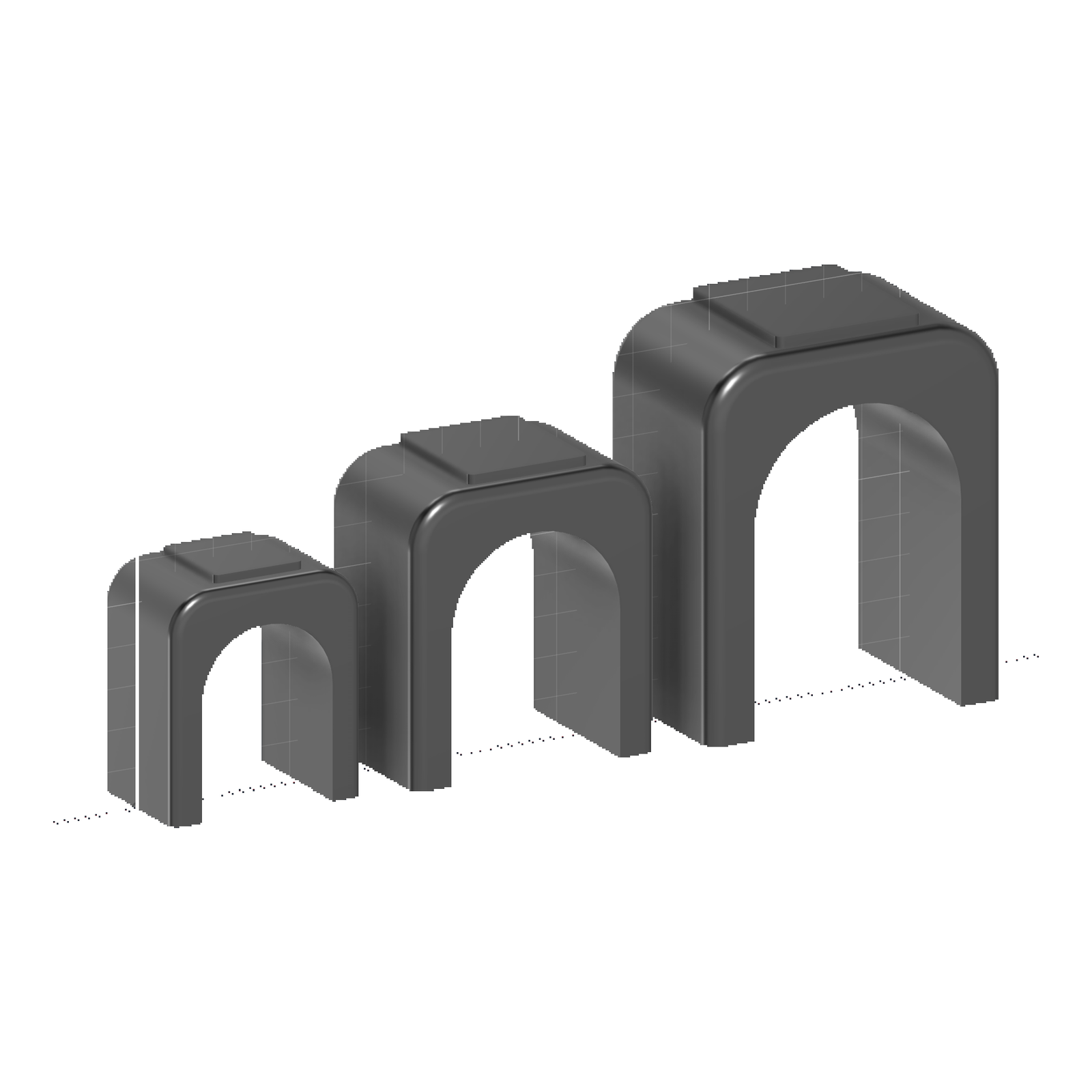 Set Sculpted Halo Podium din trei suporturi coordonate