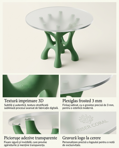 Coral Riser — sculptural riser with organic legs