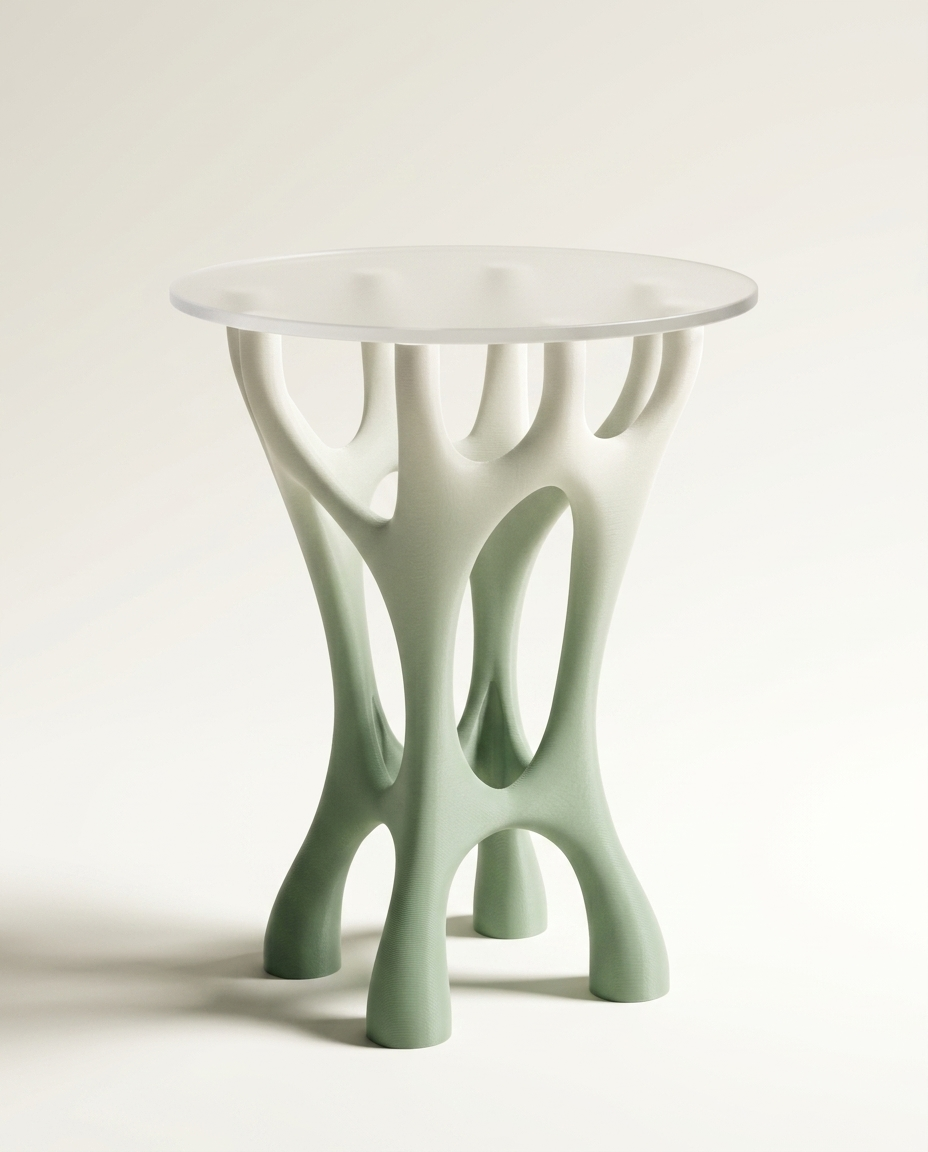 Coral Riser — sculptural riser with organic legs