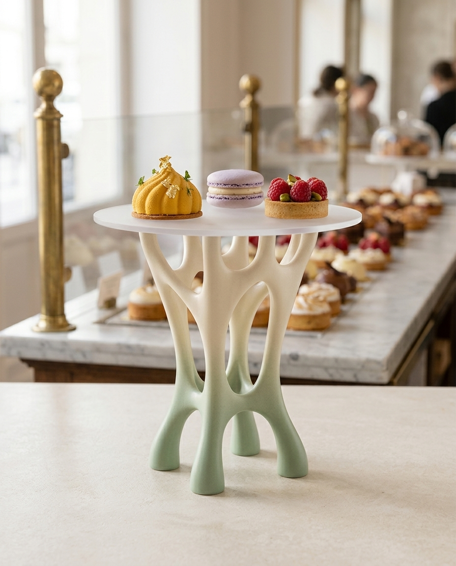 Coral Riser — sculptural riser with organic legs