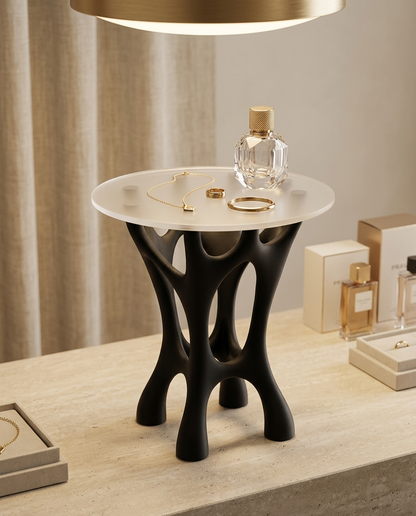 Coral Riser — sculptural riser with organic legs